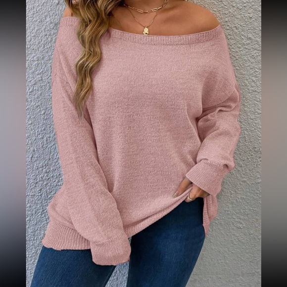 Plus size off shoulder sweater top - Picture 3 of 16